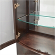 Michael Amini Camellia Field Display Cabinet in Warm Pecan
