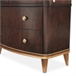 Michael Amini Camellia Field Display Cabinet in Warm Pecan