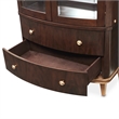 Michael Amini Camellia Field Display Cabinet in Warm Pecan