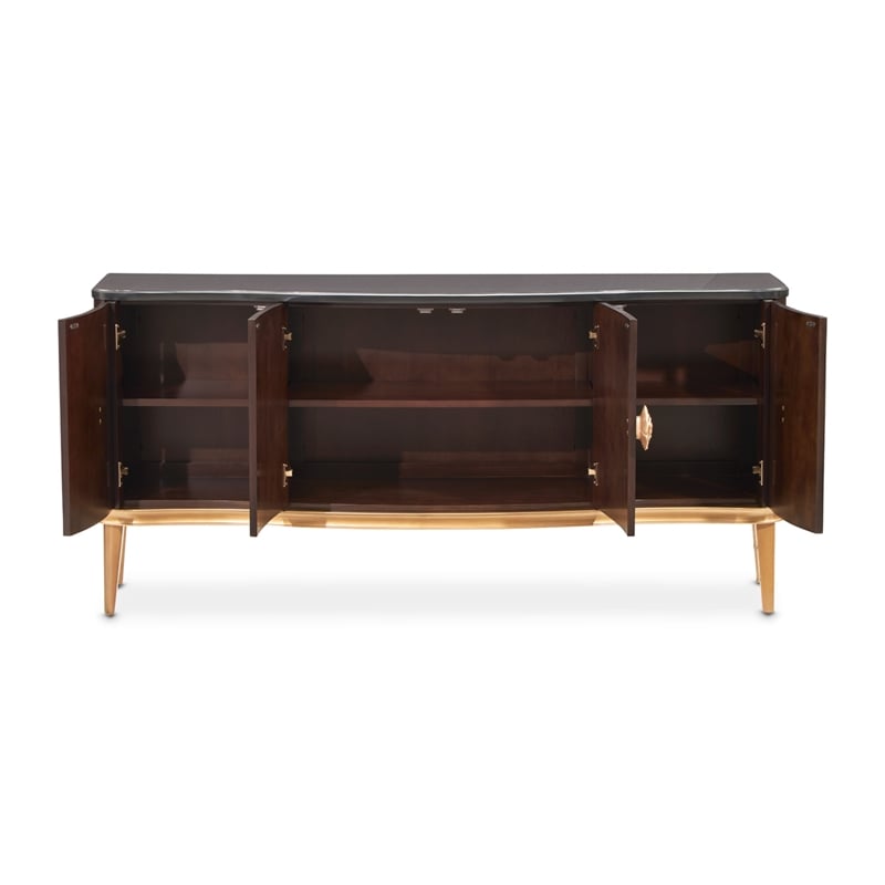 Michael Amini Camellia Field Sideboard in Warm Pecan