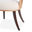 Michael Amini Camellia Field Dining Side Chair in Linen/Warm Pecan (Set of 2)