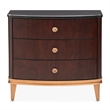 Michael Amini Camellia Field 3-Drawer Nightstand in Warm Pecan