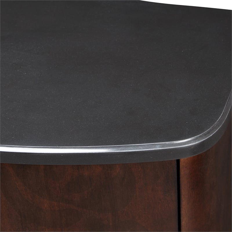 Michael Amini Camellia Field 3-Drawer Nightstand in Warm Pecan