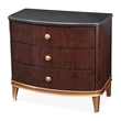 Michael Amini Camellia Field 3-Drawer Nightstand in Warm Pecan