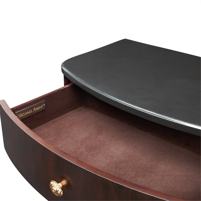 Michael Amini Camellia Field 3-Drawer Nightstand in Warm Pecan