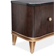 Michael Amini Camellia Field Media Cabinet in Warm Pecan