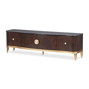 Michael Amini Camellia Field Media Cabinet in Warm Pecan