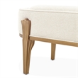 Michael Amini Camellia Field Chenille Accent Bench in Linen/Antique Gold
