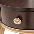 Michael Amini Camellia Field End Table with Drawer in Warm Pecan