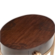 Michael Amini Camellia Field End Table with Drawer in Warm Pecan