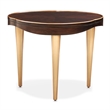 Michael Amini Camellia Field End Table in Warm Pecan
