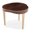 Michael Amini Camellia Field End Table in Warm Pecan