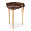Michael Amini Camellia Field Chairside Table in Warm Pecan