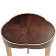 Michael Amini Camellia Field Chairside Table in Warm Pecan