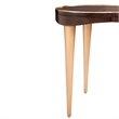 Michael Amini Camellia Field Chairside Table in Warm Pecan