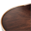 Michael Amini Camellia Field Chairside Table in Warm Pecan