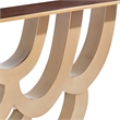 Michael Amini Camellia Field Console Table in Warm Pecan