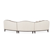 Michael Amini Camellia Field 3-Piece Chenille Sofa in Linen/Warm Pecan