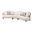 Michael Amini Camellia Field 3-Piece Chenille Sofa in Linen/Warm Pecan