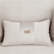 Michael Amini Camellia Field Chenille Sofa in Linen/Warm Pecan