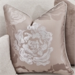 Michael Amini Camellia Field Chenille Sofa in Linen/Warm Pecan