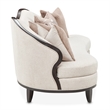 Michael Amini Camellia Field Chenille Sofa in Linen/Warm Pecan