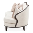 Michael Amini Camellia Field Chenille Sofa in Linen/Warm Pecan