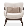 Michael Amini Camellia Field Velvet Accent Chair in Porcini/Warm Pecan