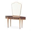 Michael Amini Camellia Field Vanity with Mirror in Warm Pecan
