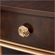 Michael Amini Camellia Field Vanity Set with Mirror & Chair in Warm Pecan