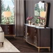 Michael Amini Camellia Field Dresser with Mirror in Warm Pecan