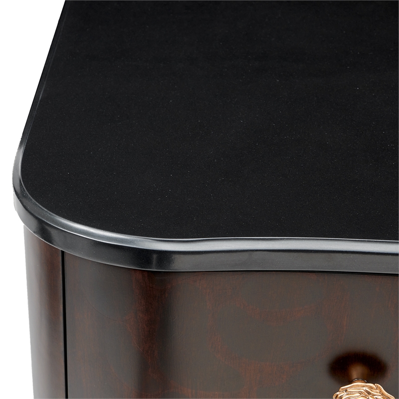 Michael Amini Camellia Field Dresser with Mirror in Warm Pecan