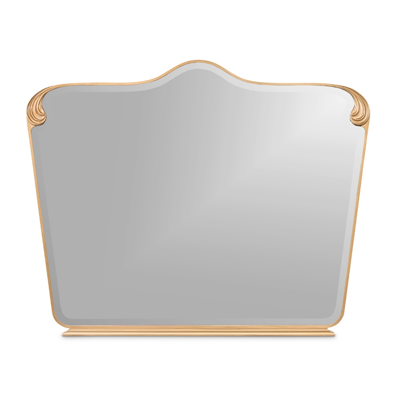 Michael Amini Camellia Field Dresser with Mirror in Warm Pecan