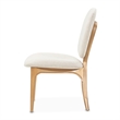 Michael Amini Camellia Field Chenille Vanity Chair in Linen/Antique Gold