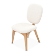 Michael Amini Camellia Field Chenille Vanity Chair in Linen/Antique Gold