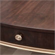 Michael Amini Camellia Field Oval Cocktail Table in Warm Pecan