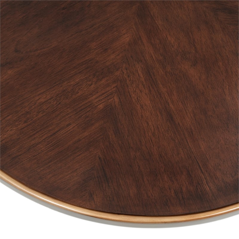 Michael Amini Camellia Field Cocktail Table in Warm Pecan