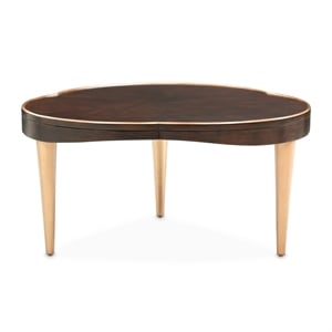 Michael Amini Camellia Field Cocktail Table in Warm Pecan