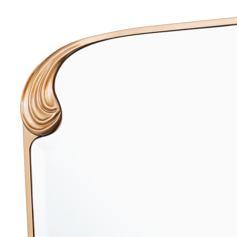 Michael Amini Camellia Field Dresser Mirror in Antique Gold
