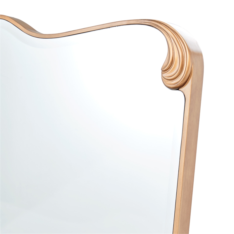 Michael Amini Camellia Field Dresser Mirror in Antique Gold
