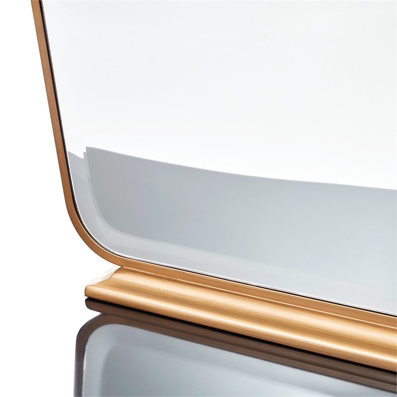 Michael Amini Camellia Field Dresser Mirror in Antique Gold