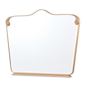 Michael Amini Camellia Field Dresser Mirror in Antique Gold