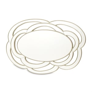 Camellia Field Wall Accent Mirror - Antique Gold