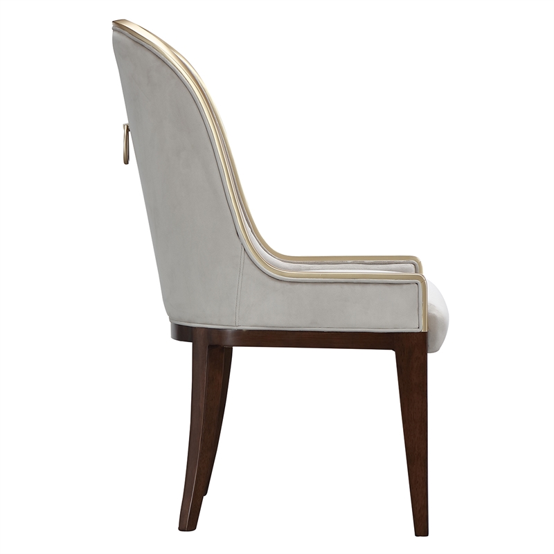 Houston Dining Side Chair - Set of 2 - Porcini/Walnut