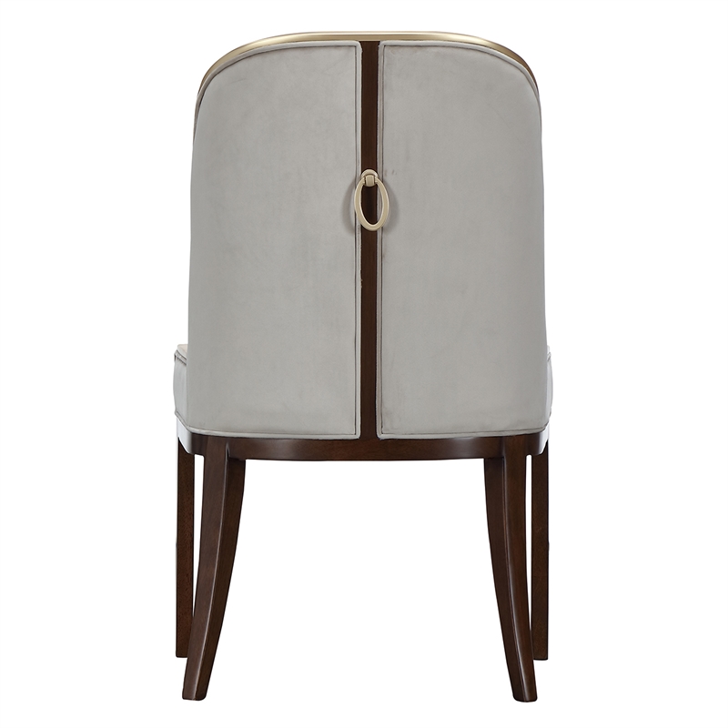 Houston Dining Side Chair - Set of 2 - Porcini/Walnut