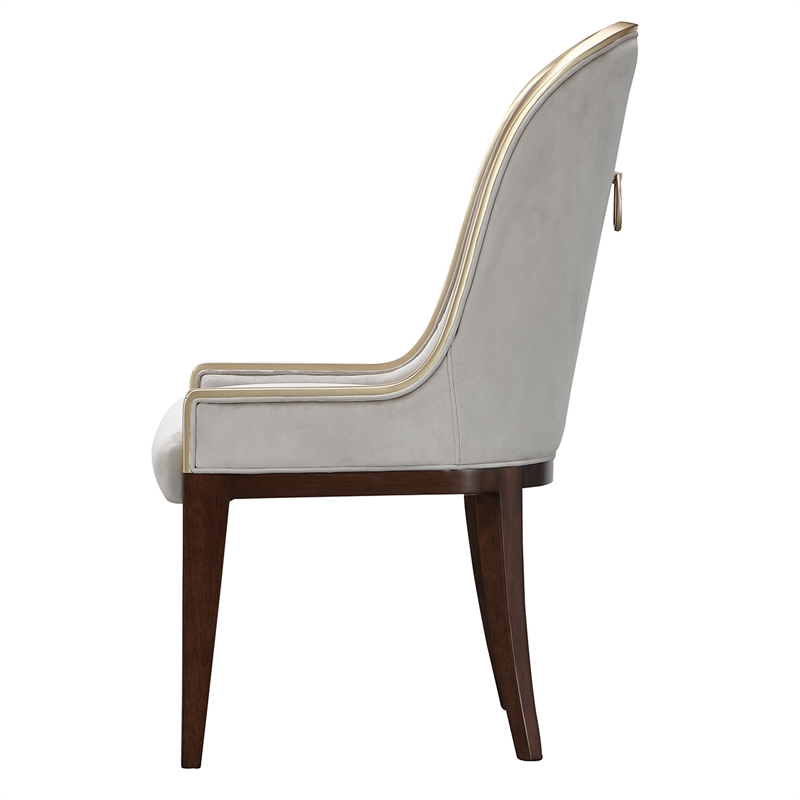 Houston Dining Side Chair - Set of 2 - Porcini/Walnut