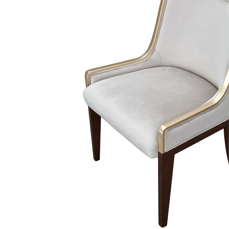 Houston Dining Side Chair - Set of 2 - Porcini/Walnut
