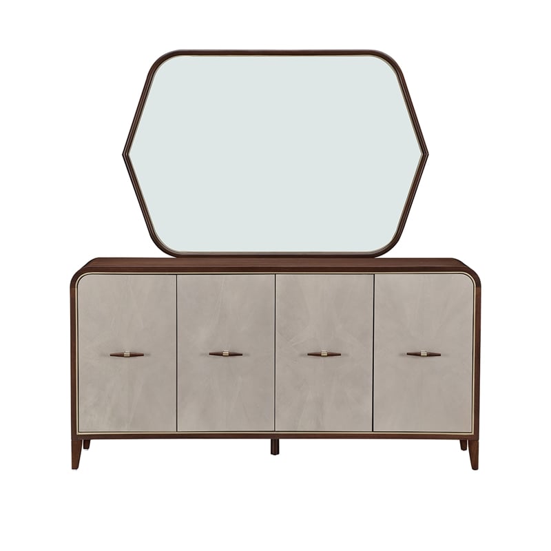 Houston Sideboard with Mirror - Walnut
