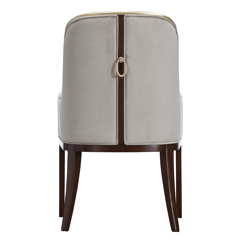 Houston Dining Arm Chair - Porcini/Walnut