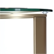 Houston Round Chairside Table - Brushed Gold